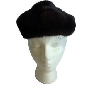 Vintage Miss Alice For Lord & Taylor Salon Fur Mink Pillbox Hat